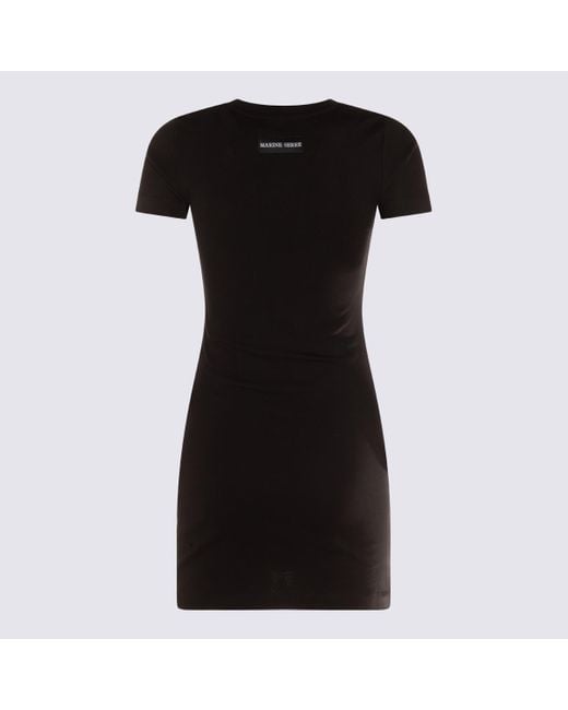 Marine Serre Cotton Mini Dress in Black | Lyst UK