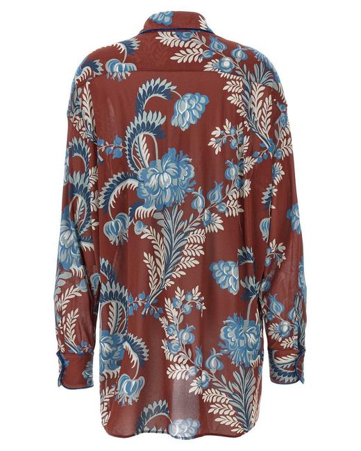 Etro Multicolor Floral Foliage Shirt