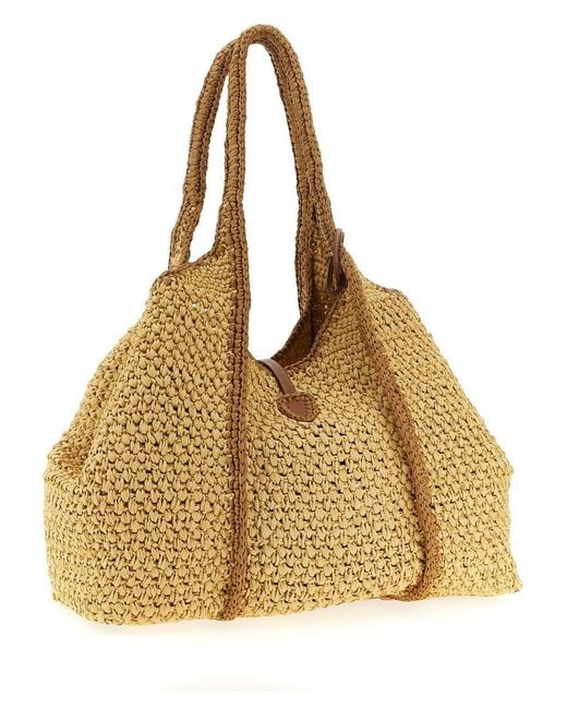 Tod's Metallic 'T Timeless' Large Shopping Bag