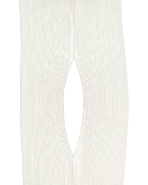 Pleats Please Issey Miyake White 'Basic Madame-T Small' Stole