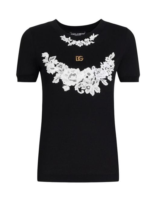 Dolce & Gabbana Black T-Shirts And Polos