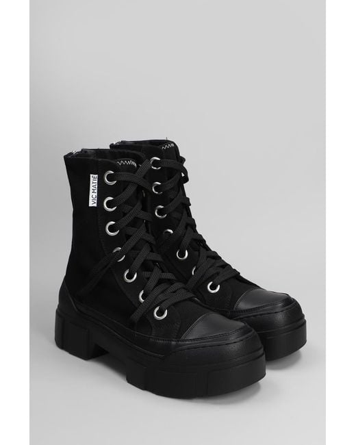 Vic Matié Black Bardo-Nilo 101 Combat Boots