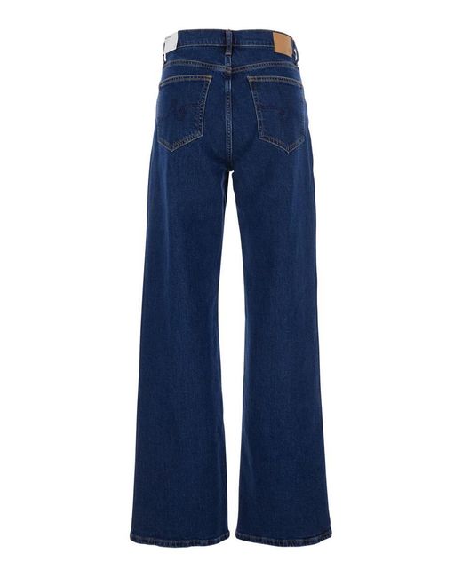 AG Jeans Blue Jeans With Logo Detail On The Pocket And Logo Patch On The Rear