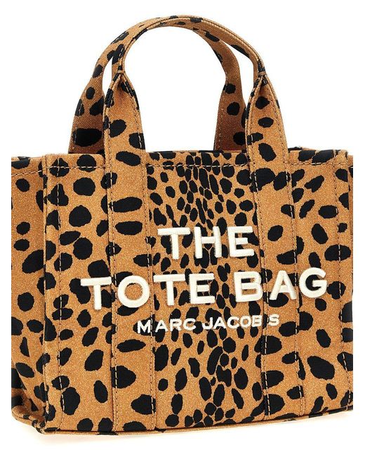 Marc Jacobs Metallic 'The Cheetah Canvas Small Tote' Handbag