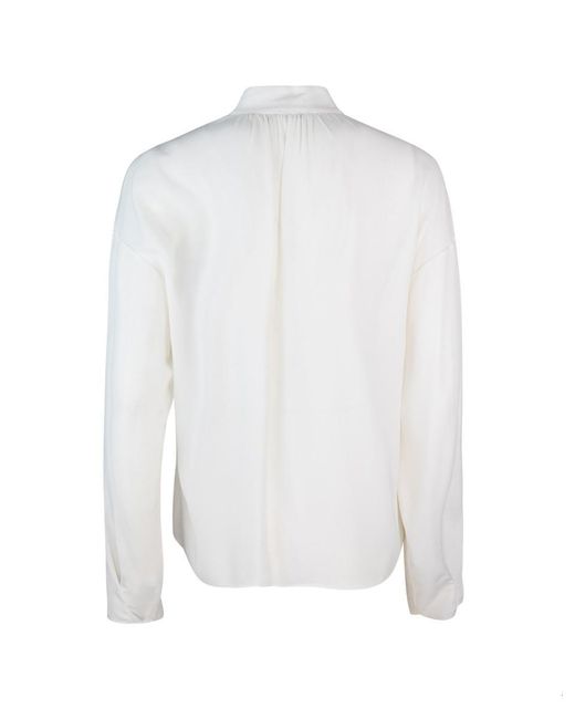 Patrizia Pepe White Blusa Bianca Con Gemelli