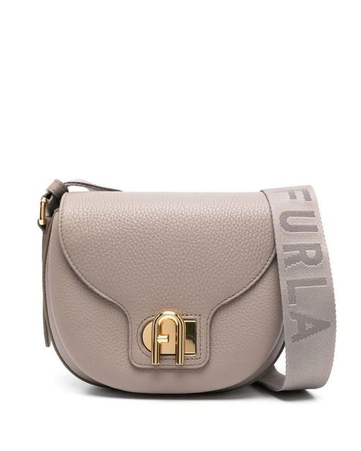 Furla Gray Lotus Shoulder Bag