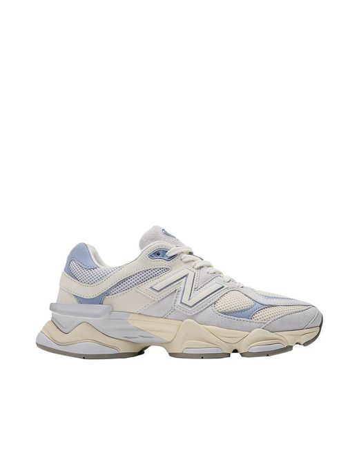New Balance White Sneakers 9060 Eel Pearl Con Linen