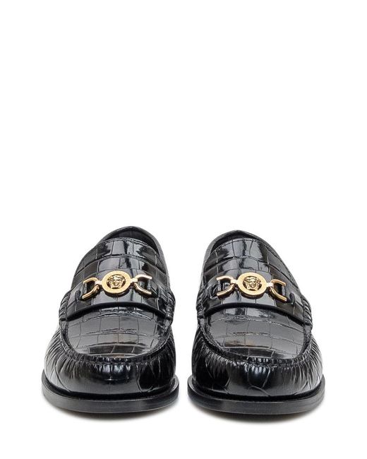 Versace White Calfskin Leather Loafer for men