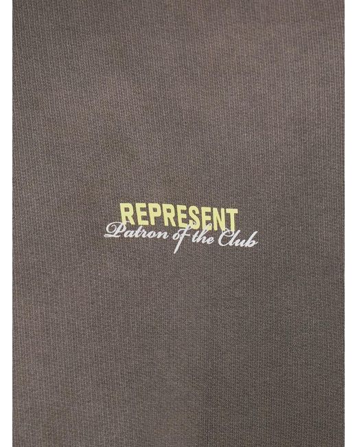 Represent Gray Patron Of The Club' Hoodie for men