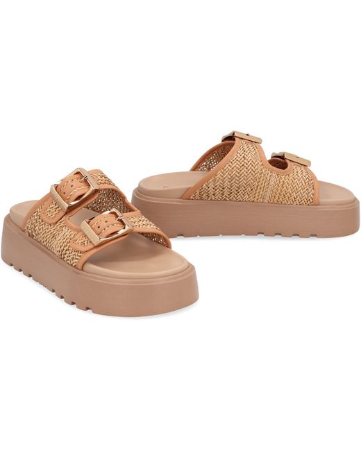 Casadei Brown Platform Sandals