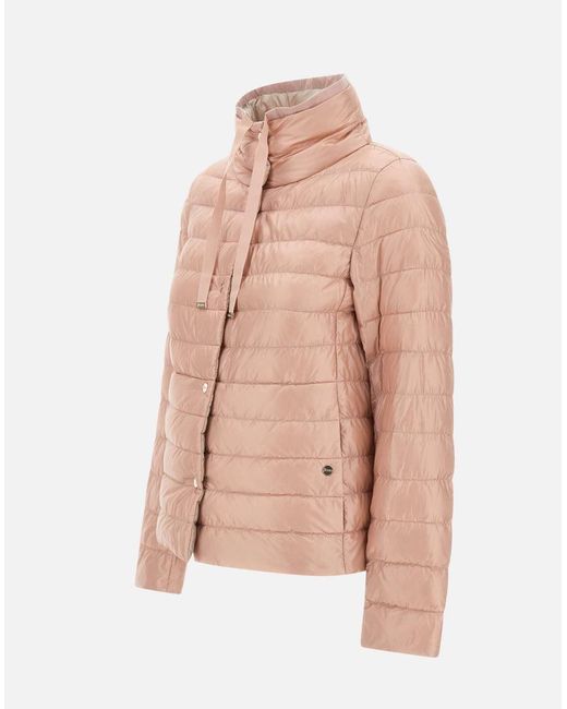 ダウンジャケット・コート HERNO SS25 Herno Coats Pink (PI0003DIC 12017Z4002) Herno Women's Pink Nylon Short Down Jacket - SS25 – LOZURI®