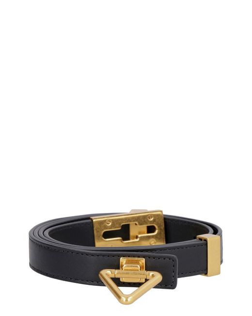 Bottega Veneta Gray Point Lock Belt