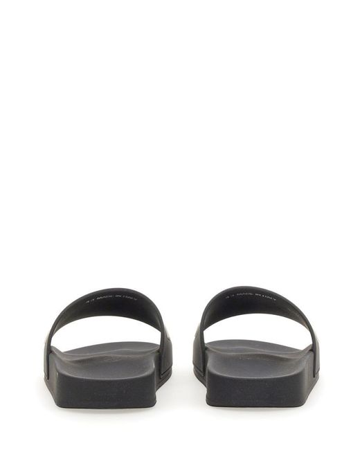 DSquared² Black Rubber Slide Sandals for men