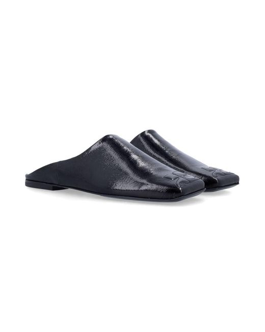 Courreges Blue Heritage Shadow Mules