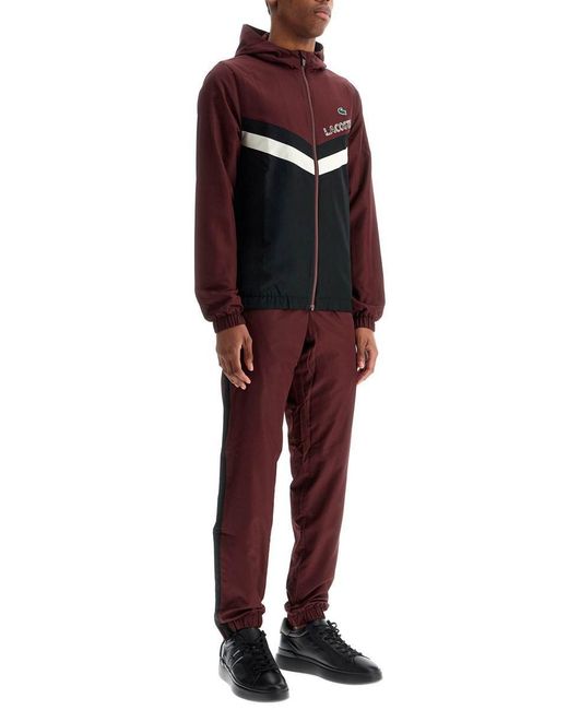 Lacoste Regular Fit Sports Tracksuit in Red for Men Lyst