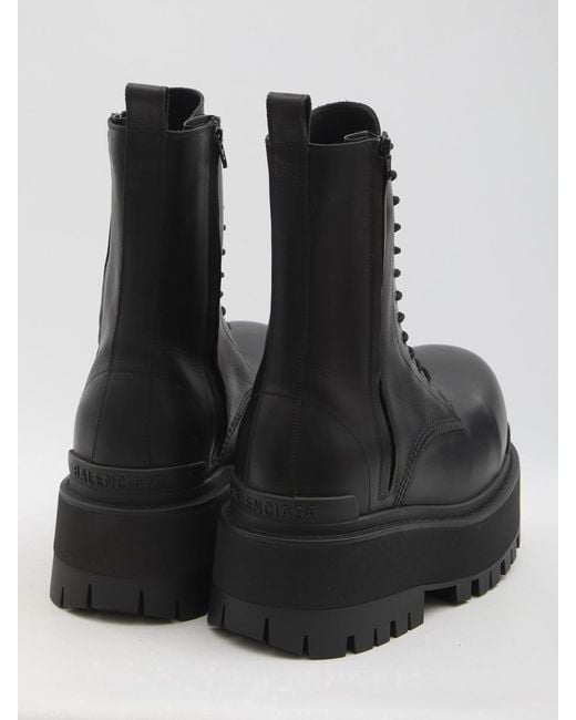 Balenciaga Black Leather Shoes for men