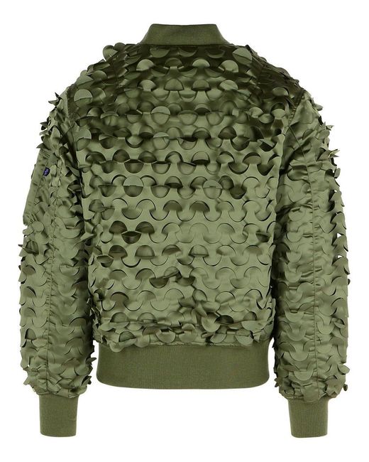 Alpha Industries Green 'Ulcans' Nylon Bomber Jacket for men