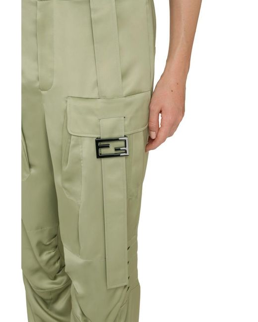 Fendi Green Elevated Cargo Trousers