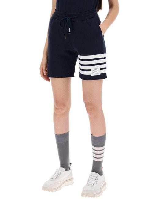 Thom Browne Blue 4-Bar Shorts