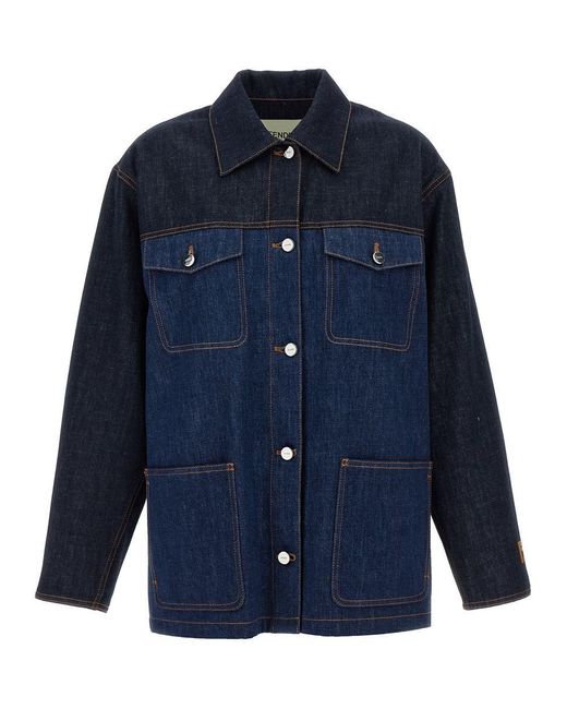 Fendi Blue Denim Jacket