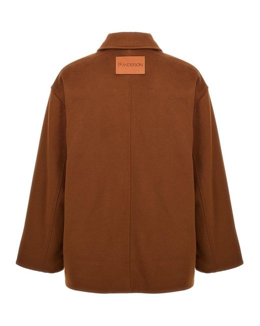 J.W. Anderson Brown 'Wire Puller' Crop Coat for men