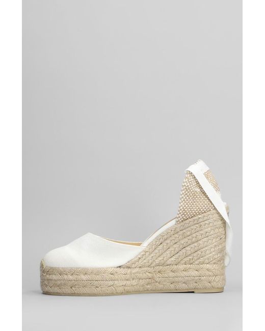 Castaner White Carina-8Ed-001 Wedges