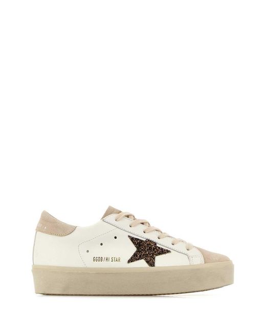 Golden Goose Deluxe Brand White Hi Star Sneakers
