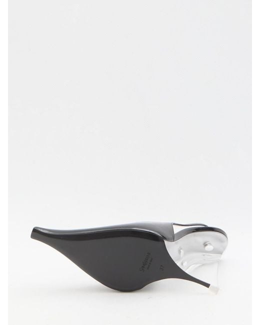 Saint Laurent Black Miller Wedge Pumps