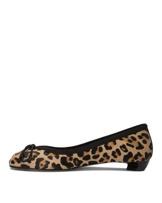 Alexander McQueen Brown Leopard Armadillo Ballerinas
