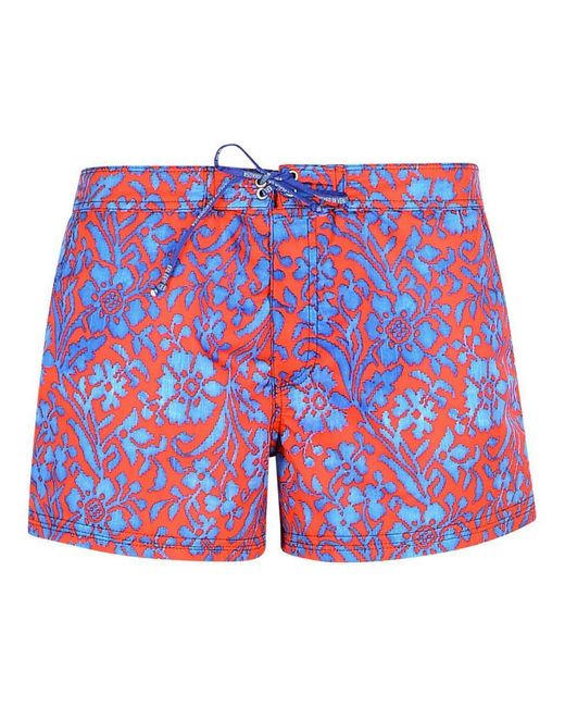ERL Red Stampa' Polyester Swimsuit for men