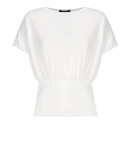 Fabiana Filippi Cotton T-Shirt in White | Lyst