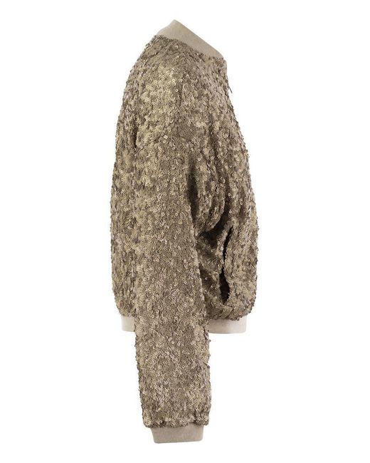 ジャケット HERNO Bomber jacket with sequins Herno sequin-embellished Bomber Jacket | Black | FARFETCH UK