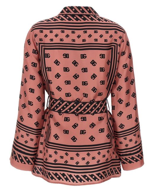 Dolce & Gabbana Red Silk Shirt