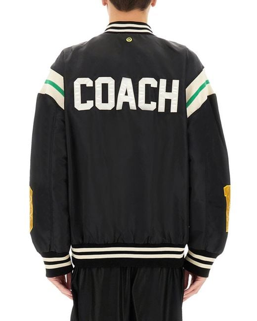 Barrow Black Satin Bomber Jacket