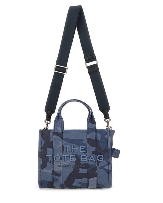 Marc Jacobs Blue 'The Camo Jacquard Small Tote' Handbag