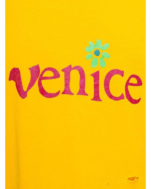 ERL Yellow Venice T-Shirt Knit for men