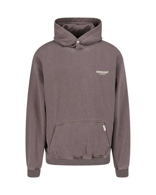 Represent Gray 'owners' Club' Hoodie for men