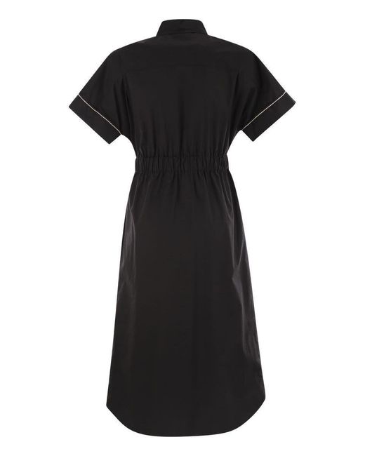 ワンピース PESERICO Light stretch cotton satin chemisier dress Chemisier dress in light stretch cotton satin | Peserico US
