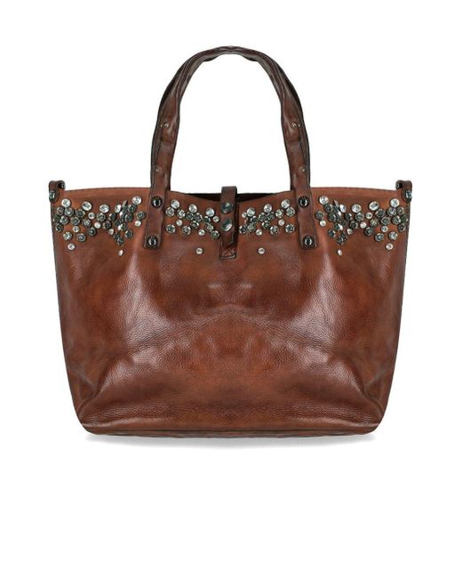 Campomaggi Bella Di Notte Cognac Shopping Bag in Brown | Lyst