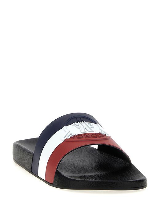 Moncler White 'Basile' Slides for men