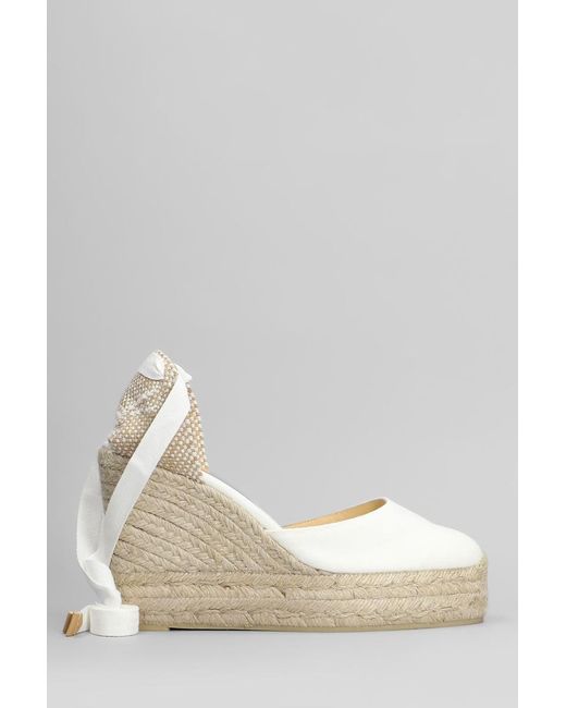 Castaner White Carina-8Ed-001 Wedges