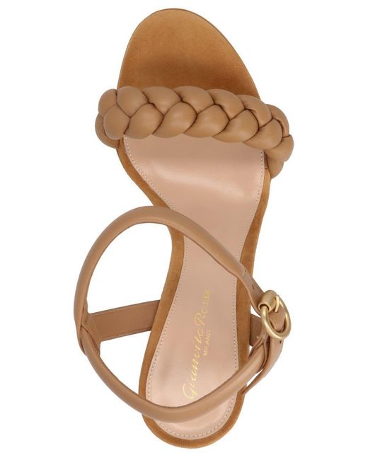 Gianvito Rossi White Braided Sandals