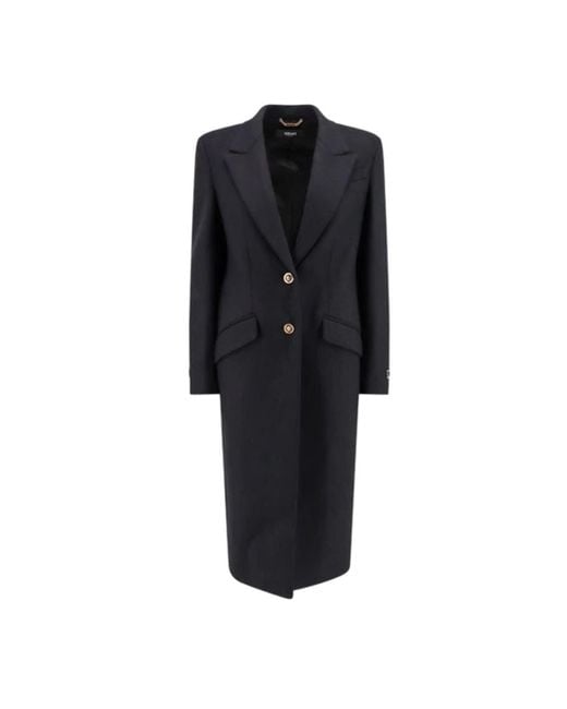 Courreges Black Cocoon Wool Long Coat