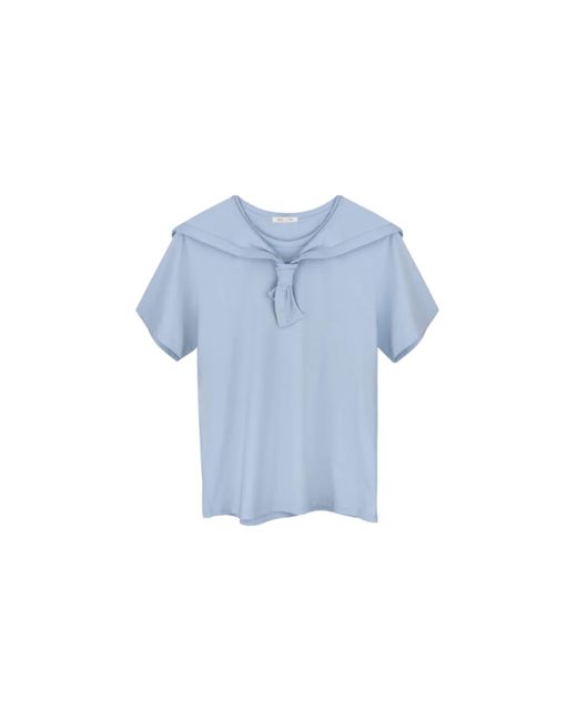 Bevza Shirt With Sailor Collar in Blue | Lyst UK