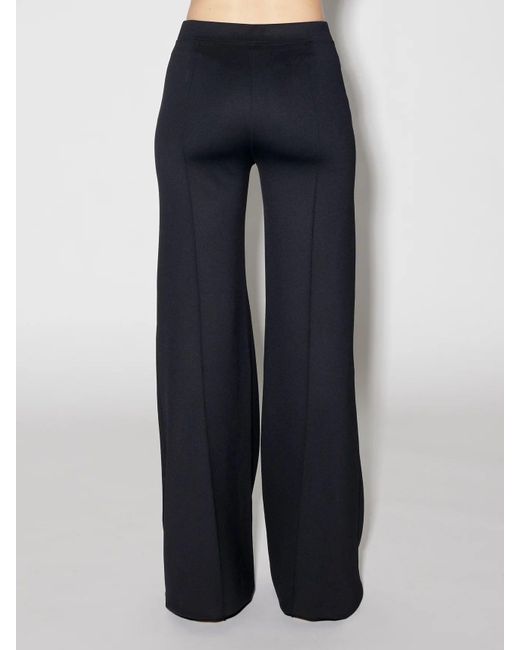 Rosetta Getty Pintuck Wide Flare Pant in Black