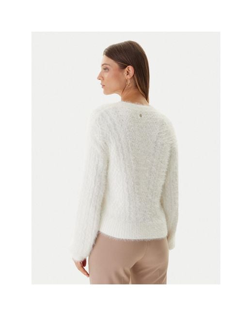 Guess White Strickjacke W5Br0D Z3Bh0 Relaxed Fit