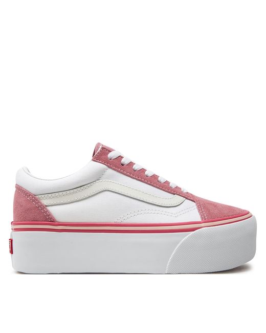 Vans Pink Sneakers Aus Stoff Old Skool Stackform Vn0009Pz4481 Weiß