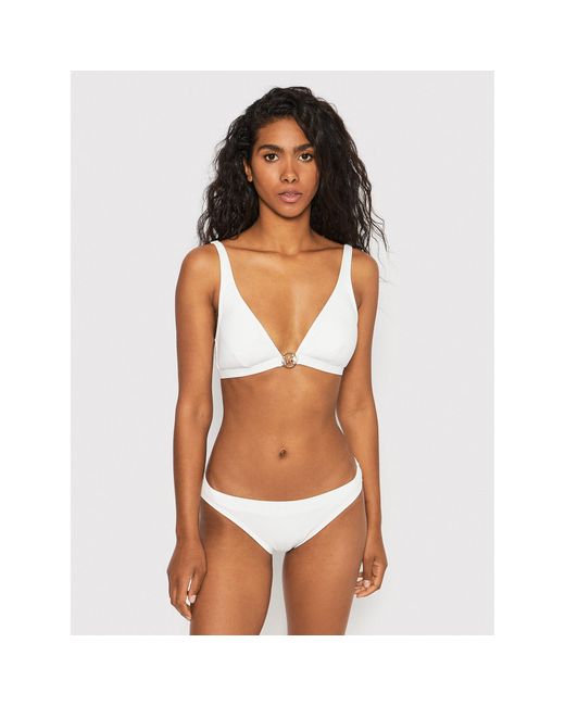 MICHAEL Michael Kors Brown Bikini-Oberteil Mm7M509 Weiß