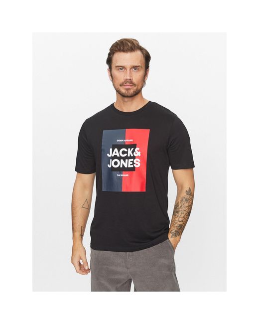 Jack & Jones T-Shirt 12235179 Regular Fit in Black für Herren