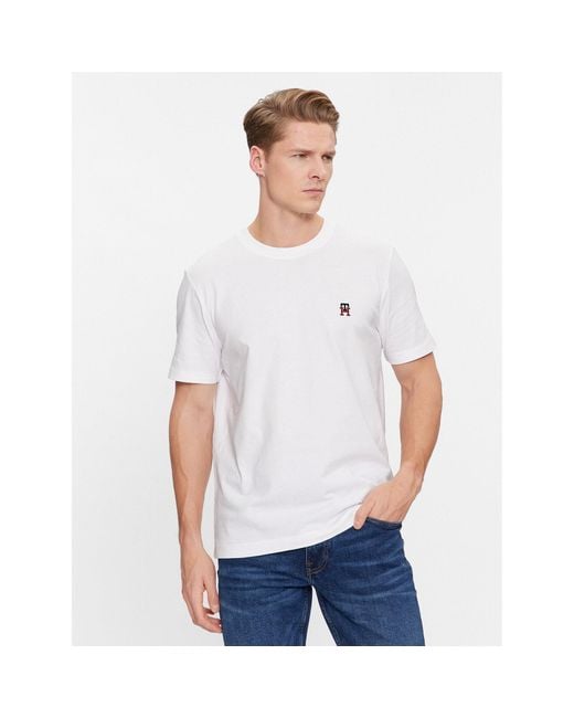 Tommy Hilfiger T-Shirt Small Imd Mw0Mw30054 Weiß Regular Fit in White für Herren